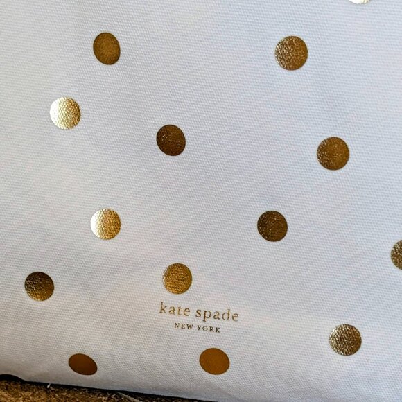 ♠️ Kate Spade New York Canvas GOLD DOT Script Book Tote 📚 - Picture 5 of 10